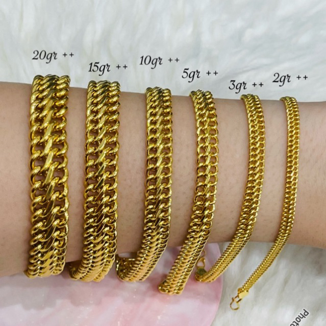 Gelang emas asli kadar 875 & 700 holo super polos simpel elegant