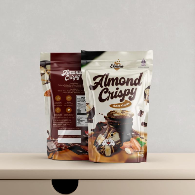 

Ekmira Almond Crispy Kacang Almon Camilan Snack Vanilla Choco Cheese Coklat Keju Oleh-Oleh Malang