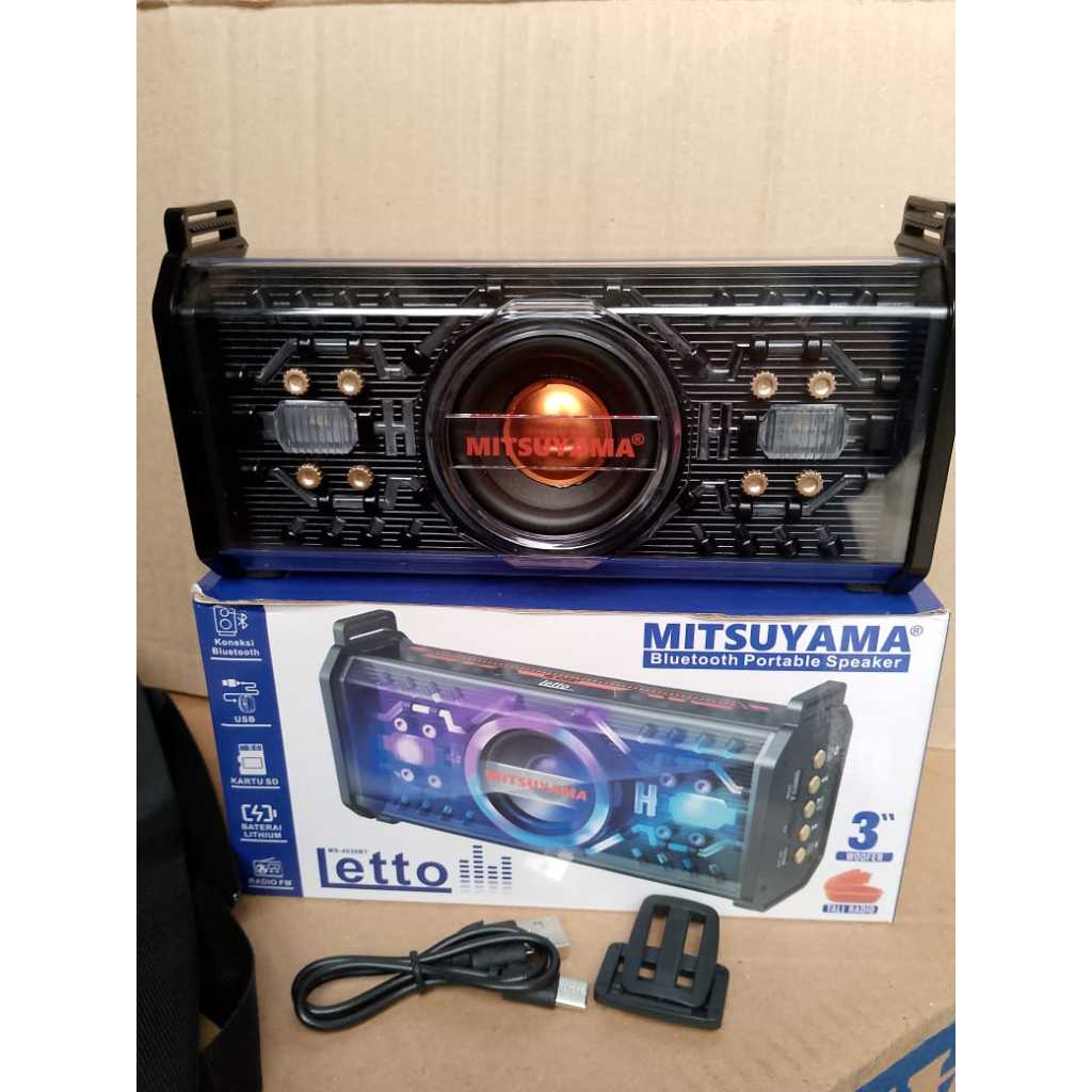 SPEAKER BLUETOOTH MITSUYAMA LETTO/ SPEAKER BLUETOOTH RADIO/ SPEAKER FULL BASS BLUETOOTH RADIO