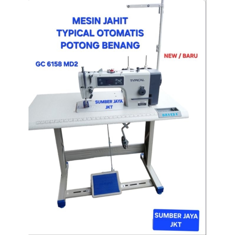mesin jahit typical otomatis potong benang GC 6158MD2 NEW