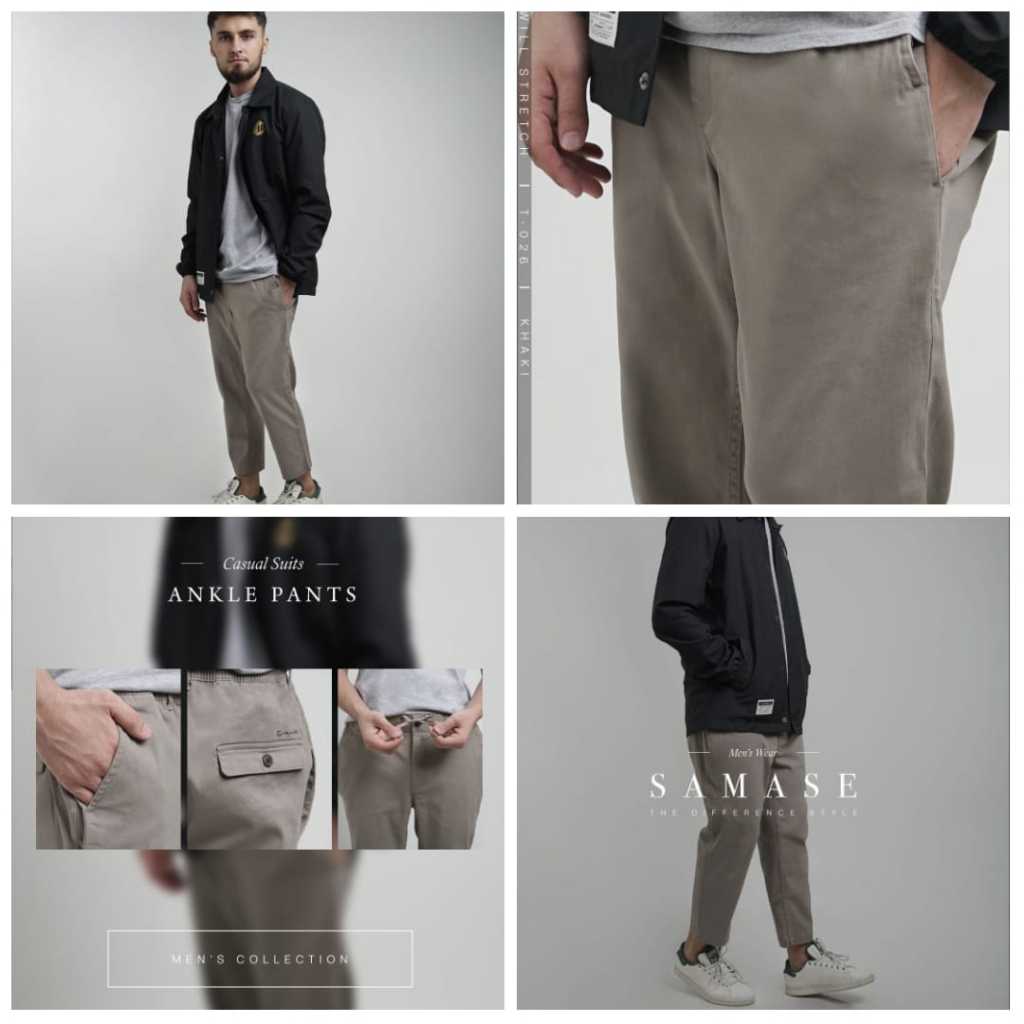 SAMASE Celana Sirwal Angkle Pants T-026 - Twill Stretch