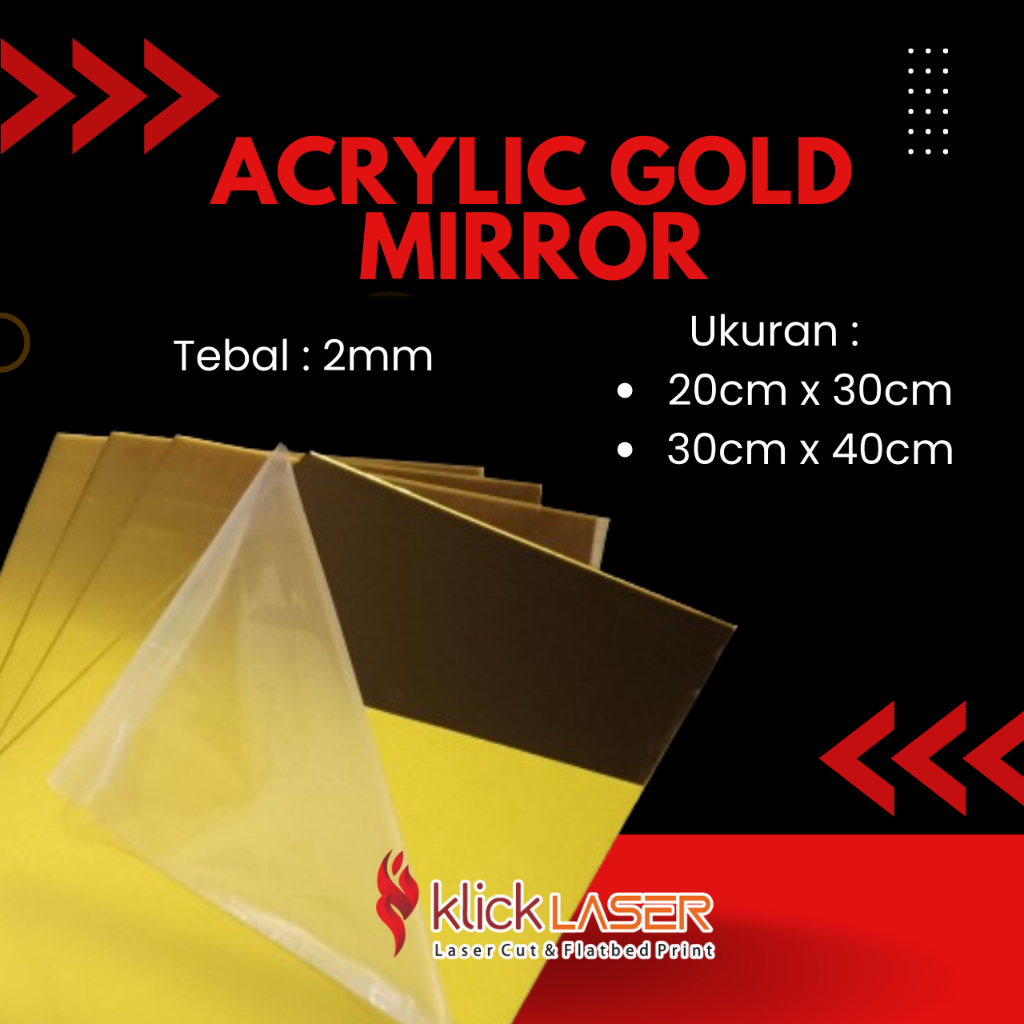 Akrilik Lembaran Gold | Acrylic Mirror Gold