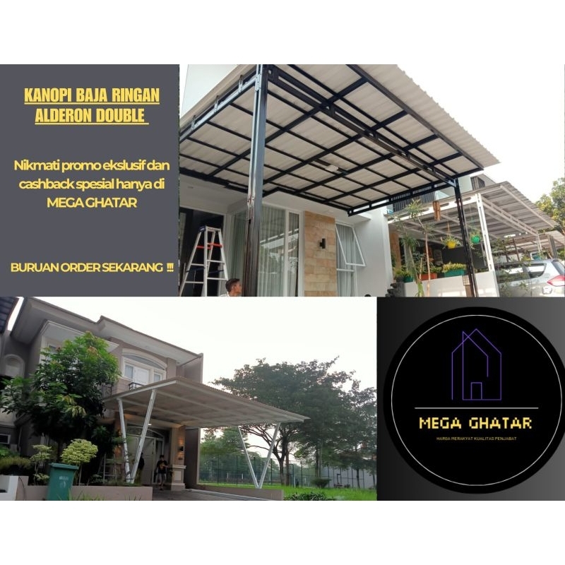 KANOPI BAJA RINGAN ATAP ALDERON DOBLE/TWINWALL