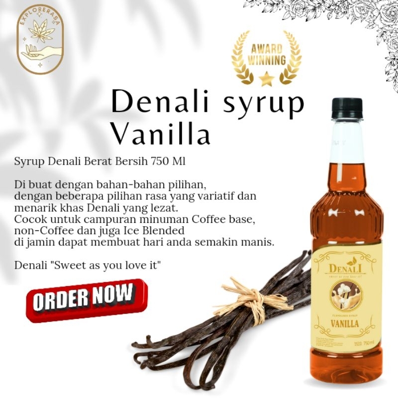 

Denali syrup rasa vanilla isi 750ml