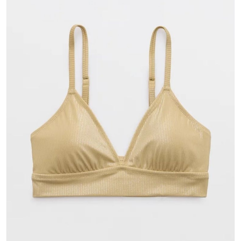 Aerie Metallic triangle top bikini