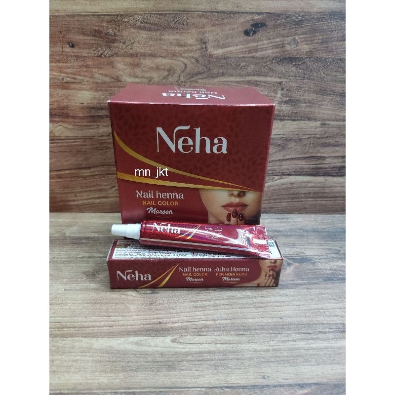 NEHA NAIL KUKU - PACAR KUKU NEHA MAROON 10 G [ 1 LUSIN / 12 PCS ]