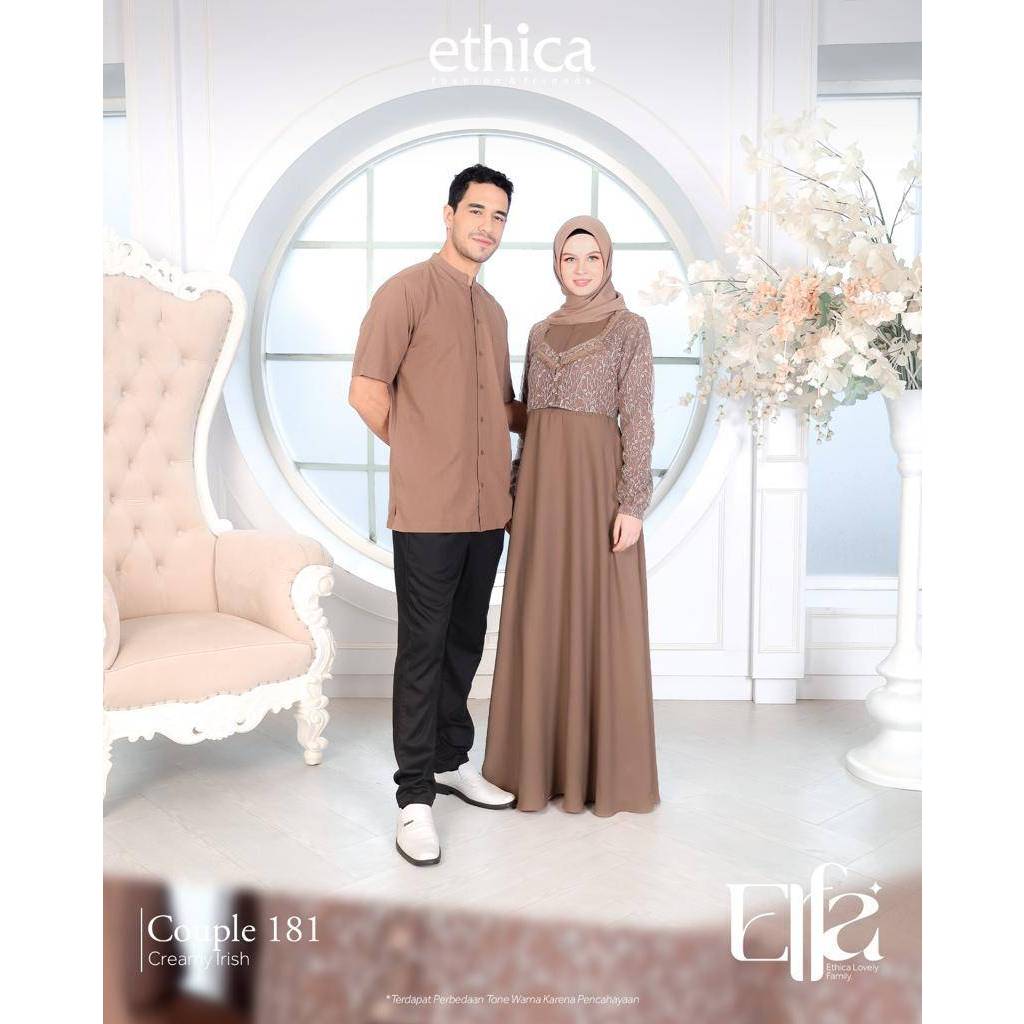 BAJU SERAGAM KELUARGA ETHICA COUPLE 181 CREAMY IRISH