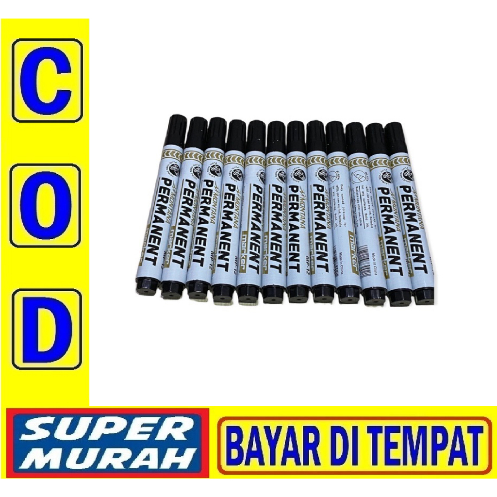 

KOM 8J SPIDOL PERMANEN MP 12 Permanent Bisa Diisi Ulang MP-12 HITAM