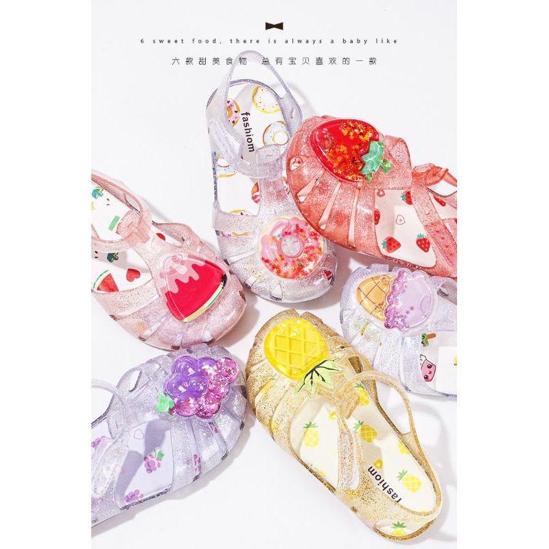 Sepatu Sandal Anak Cewek Sepatu Sandal Jelly Anak Import Jelly Shoes Aranha Fruitland   JLS012