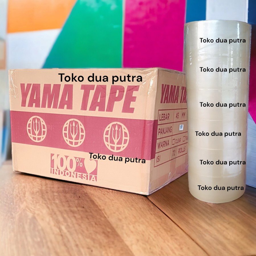 

Lakban Bening 90 yard YAMA TAPE ( 1 karton 72 pcs )