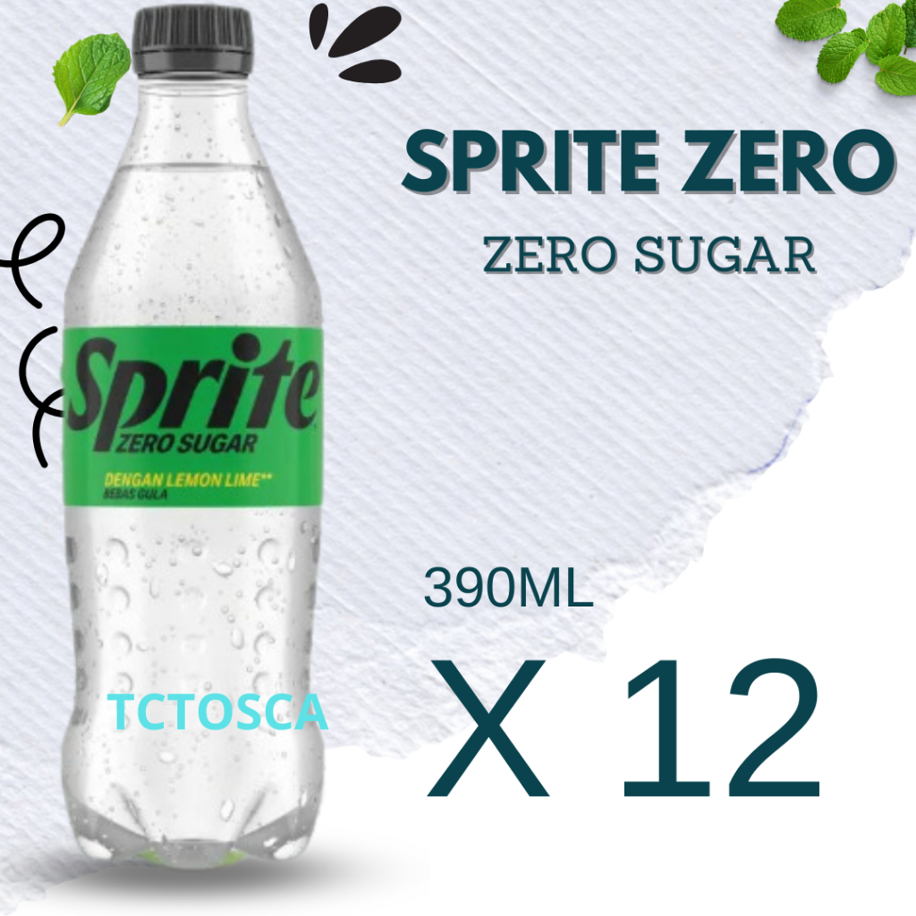 

Sprite Zero | Zero Sugar 390ml 1 Karton isi 12 Botol