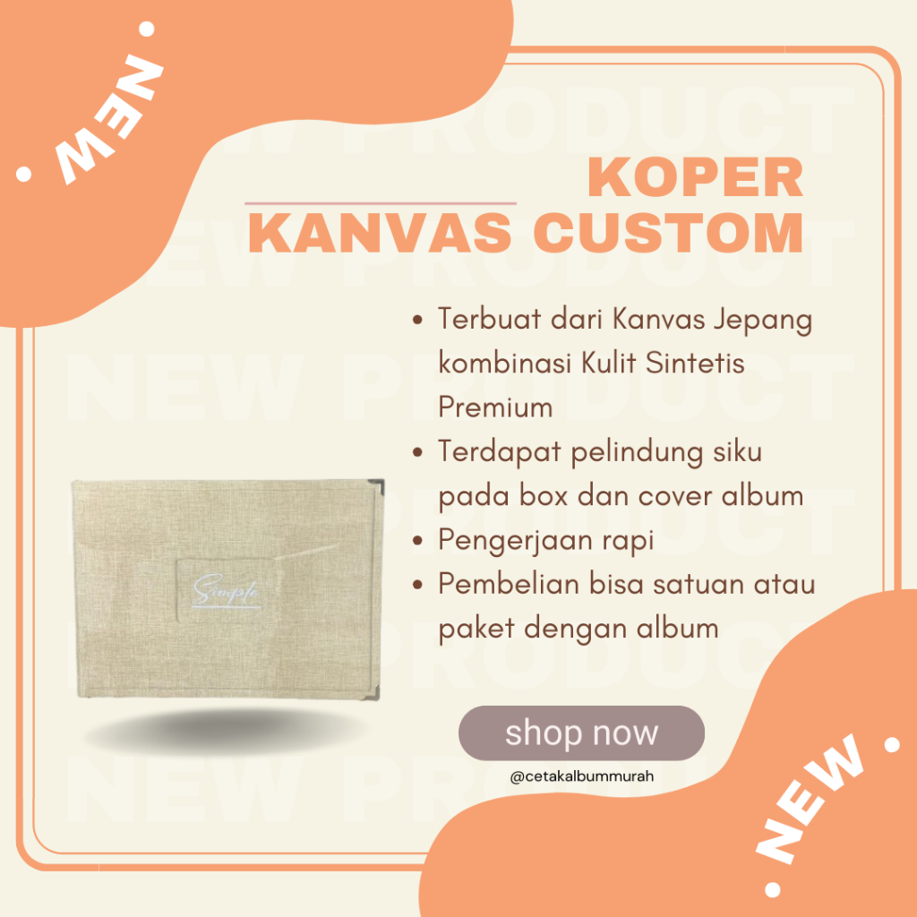 KOPER/BOX KANVAS CUSTOM ALBUM FOTO WEDDING BOOK