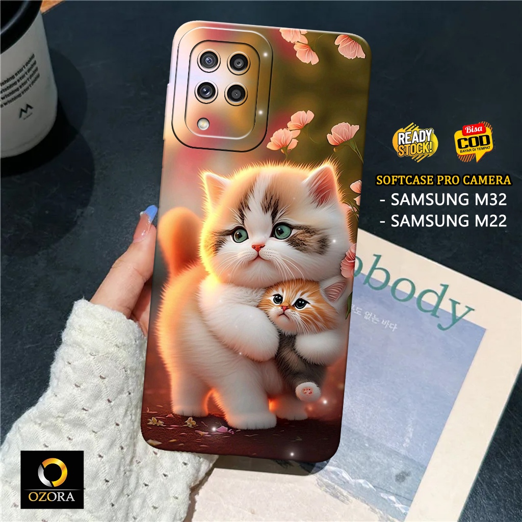 OZORA - Case SAMSUNG M32 / M22 Terbaru Fashion Case KUCING Casing SAMSUNG M32 / M22 Aksesoris Handph