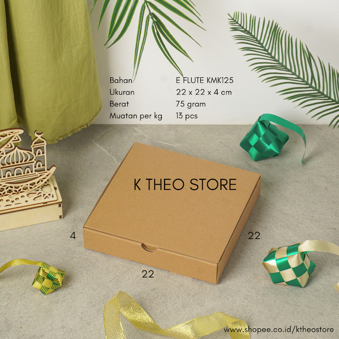 

Dus Pizza Dus Brownies / 1 pcs / 22 x 22 x 4 cm / Dus kue / Packaging