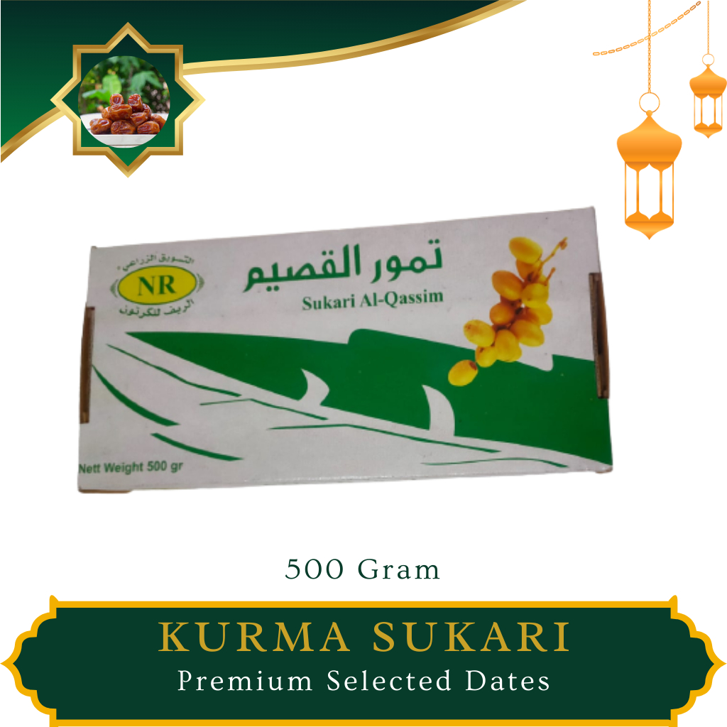 

Kurma Sukari Premium Asli Arab Saudi Paket Hemat 500gram Manis lembut dan Sehat Ideal untuk Stamina dan daya tahan tubuh