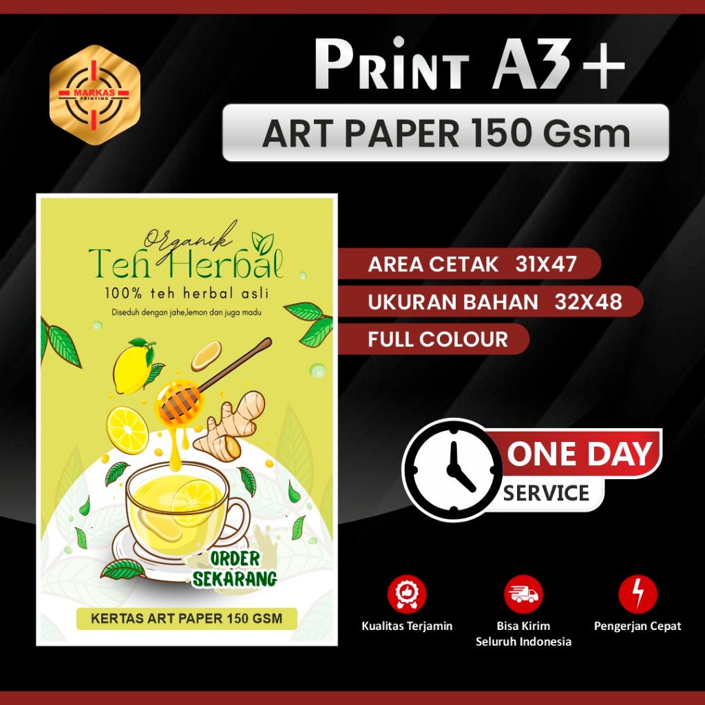 

Jasa Print A3+ Bahan Art Paper 150gsm