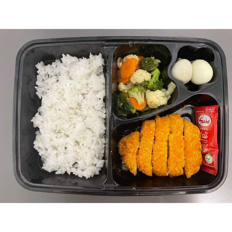 

po - chicken katsu bento rice