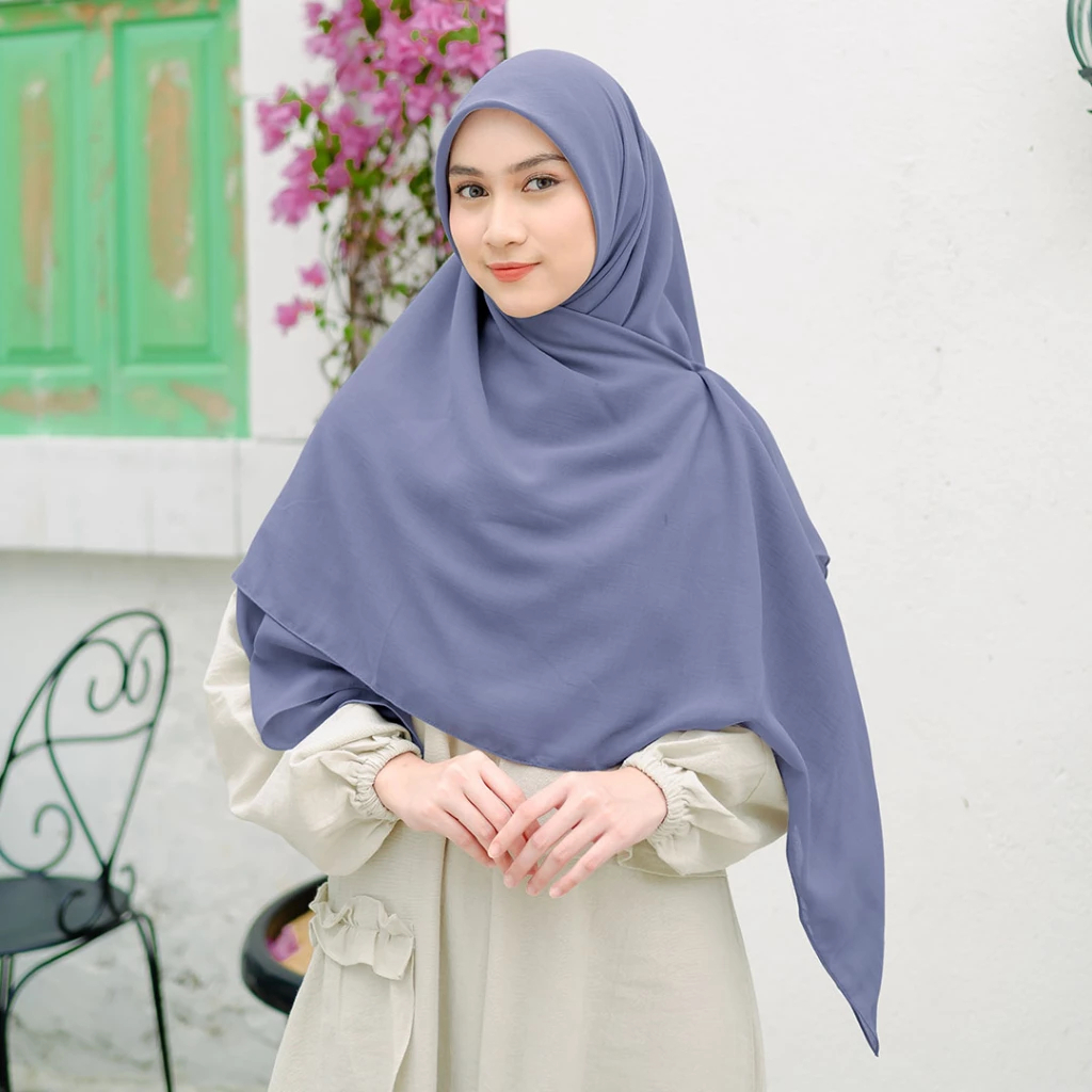 Bella Square Jumbo Syari 140 x 140 cm Hijab Segi Empat Syar'i Kerudung Jilbab Pollycotton Premium Ja