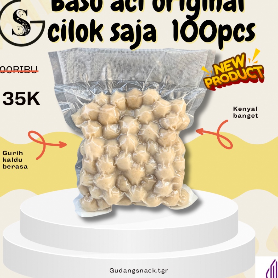 

Terlaku 1 PCS CILOK ORIGINAL BASO ACI HANYA CILOK INSTAN KALDU GURIH