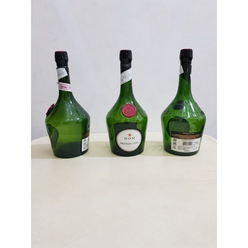 Botol Bekas minuman keras Botol Kosong miras Dom Benedictine 1 lt Orginal, Botol hiasan/pajangan/kol