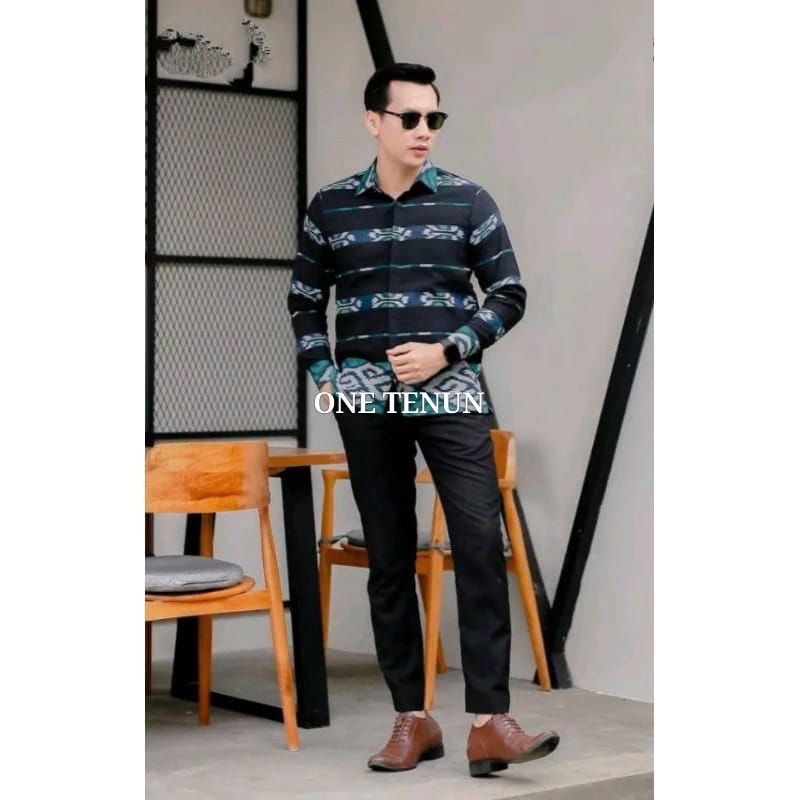 BAJU KEMEJA TENUN - BAJU TENUN PRIA - KEMEJA PRIA -KEMEJA TENUN ETNIK