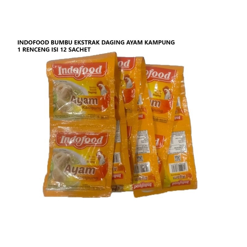 

Indofood BUMBU EKSTRAK DAGING AYAM KAMPUNG (Rencengan) isi 12 sachet