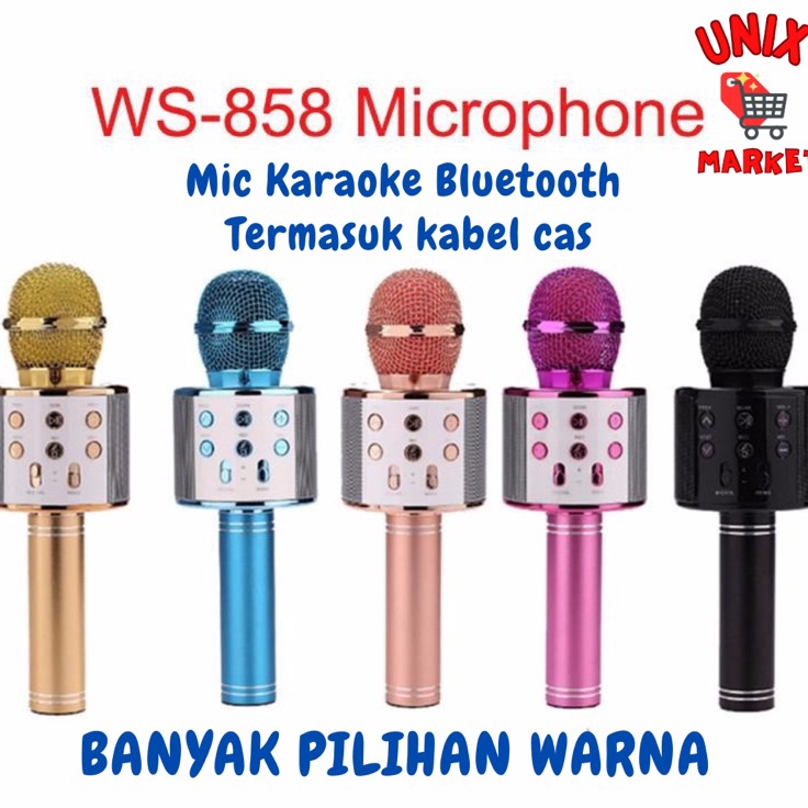 Ready NYb MIC WS858 BLUETOOTH WS 858 MIC KARAOKE MIKROFON BLUETOOTH