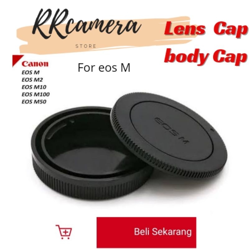 SET Body Cap & Lens Cap tutup For Canon Eos M M10 M2 M3 M50 M60 M6 M100