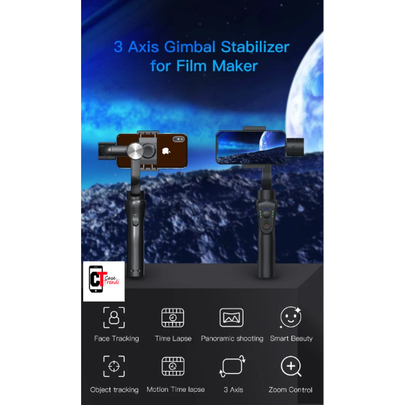 Gimbal Stabilizer Handphone S5B 3 Axis Handheld Gimbal Auto Balance Selfie Stick Tripod Light Fill B