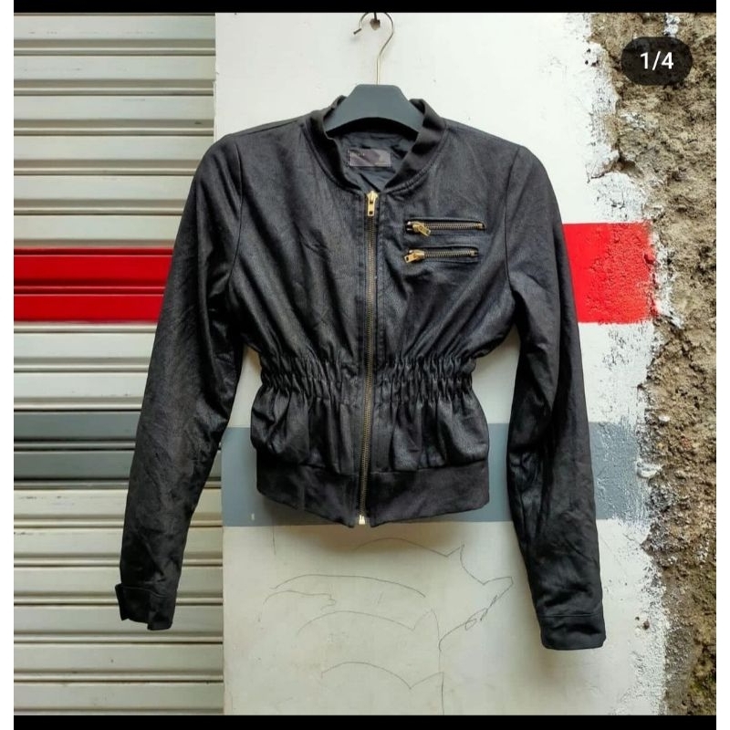 Jaket Kulit Leather Wanita