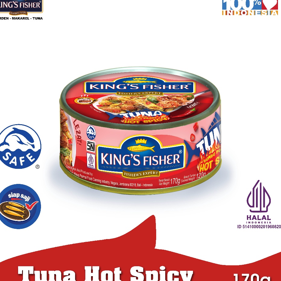 

Penjualan TerbaikCOD Kings Fisher Tuna Canned Hot Spicy Daging Tuna Makanan Kaleng 17 gr