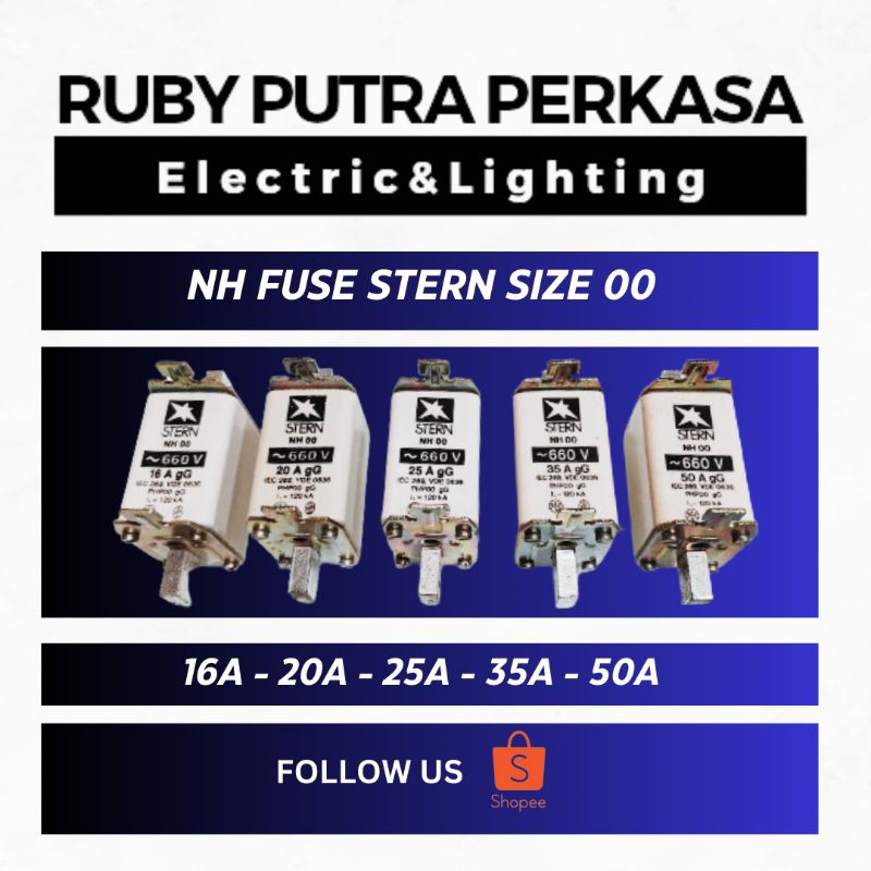NH Fuse Stern size 00 16a/20a/25a/35a/50a