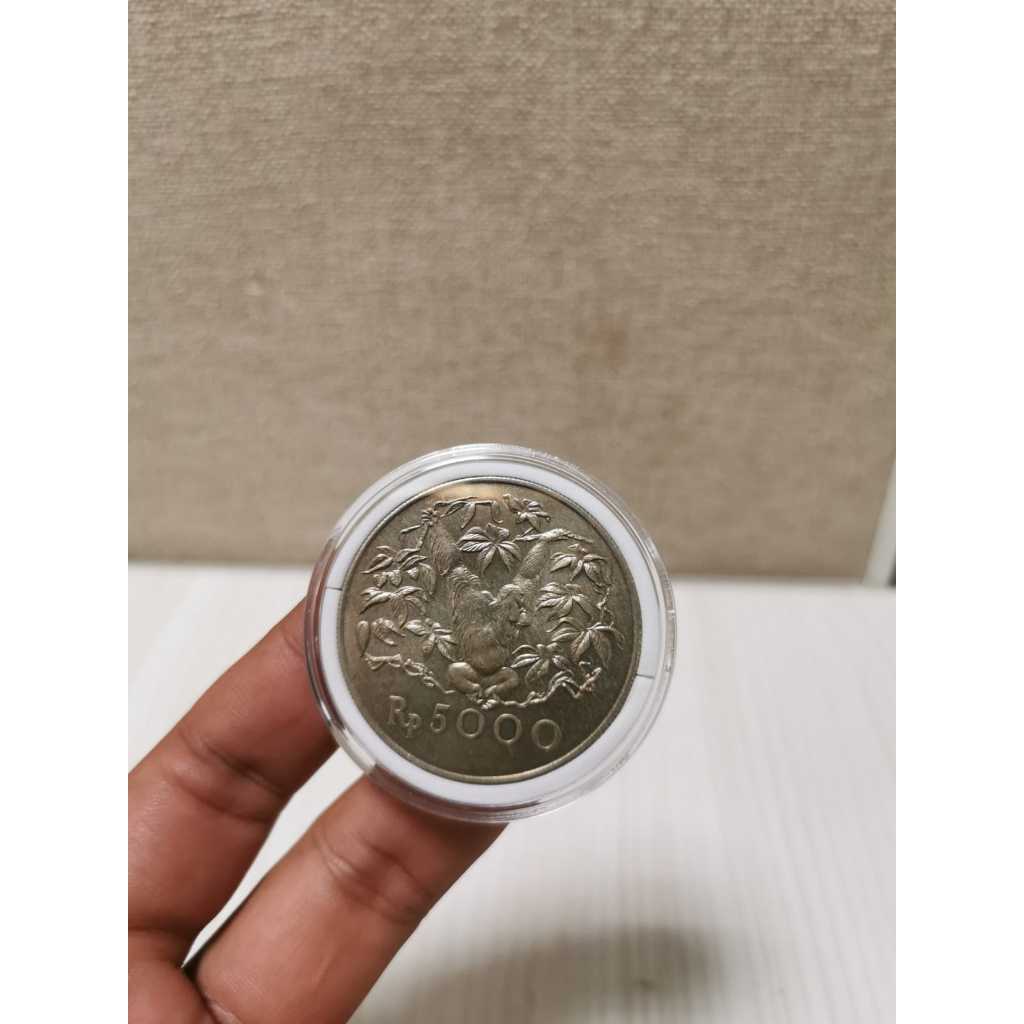 Koin Orangutan 5000 Rupiah Seri WWF 1974