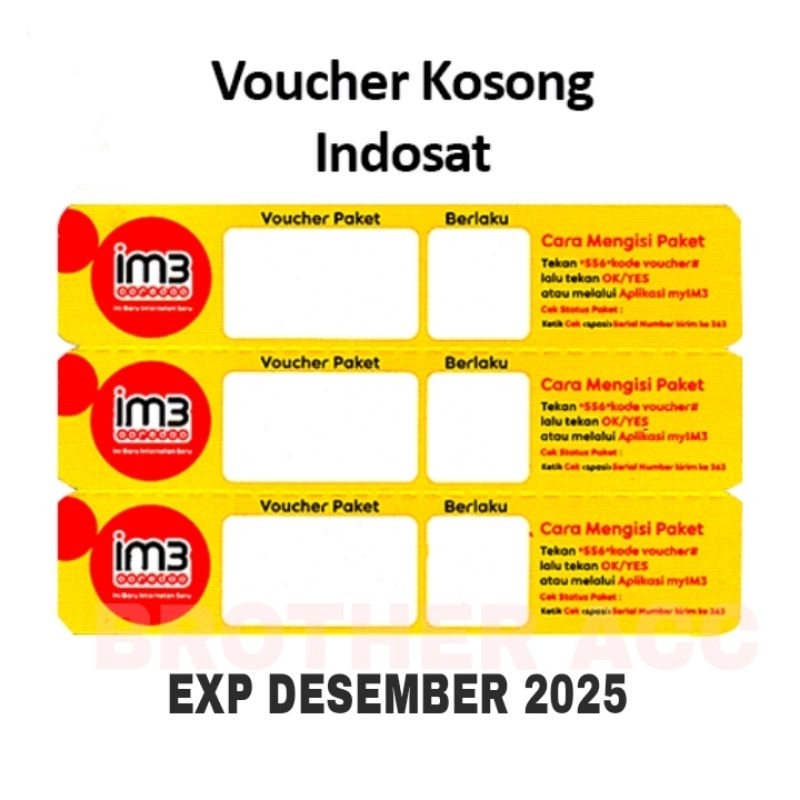 VOUCHER KOSONG INDOSAT