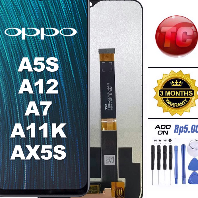 Ready Stok LCD OPPO A5S A12 A7 A11K AX5S Original 1 LCD TOUCHSCREEN Fullset Crown Murah Ori Compatib