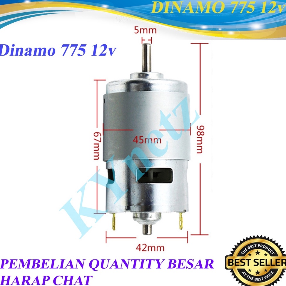 AIO Dinamo 775 12v Motor DC 775 12v High Torsi
