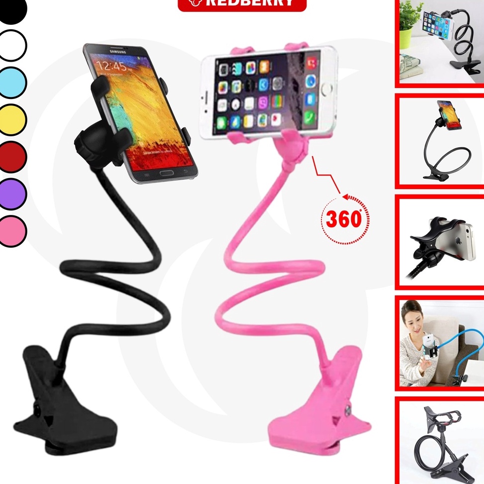 Import Terbaik LAZYPOD stand holder dudukan HP Fleksibel selfi flog live streming jepit meja kursi d