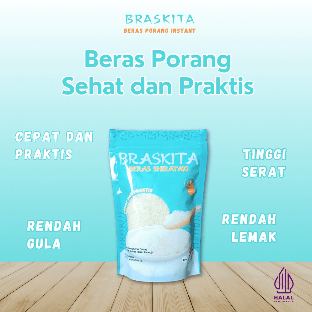

Splash BRASKITA Beras Porang Sehat dan Praktis