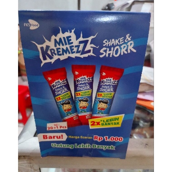 

NEW Mie kremezz shorr shor sor 1 box isi 2 PCS Baru Eceran 1