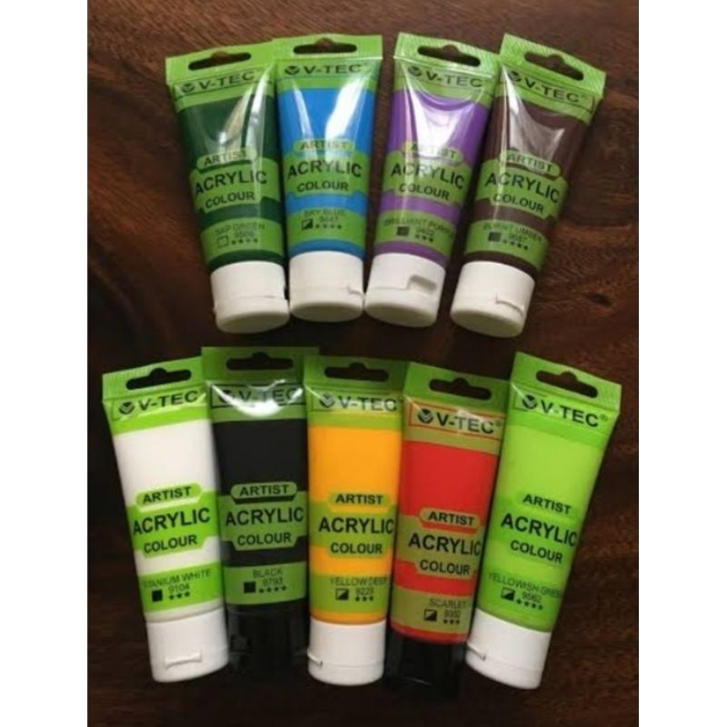 

V-tec Acrylic 35ml - Cat lukis akrilik vtec 35ml - cat akrilik part 2