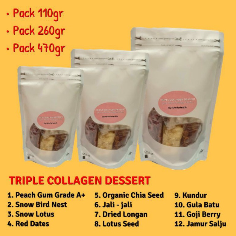 

SUPER DISKON Triple Collagen Dessert Peach Gum Snow Bird Nest Snow Lotus