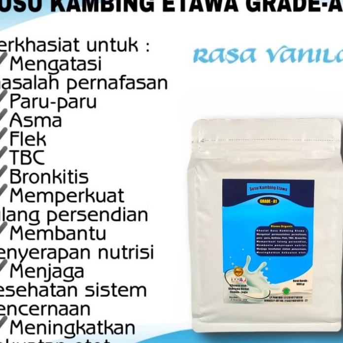 

Terbaru 33 SUSU KAMBING ETAWA GRADE A1 1GR1KG ORIGINAL