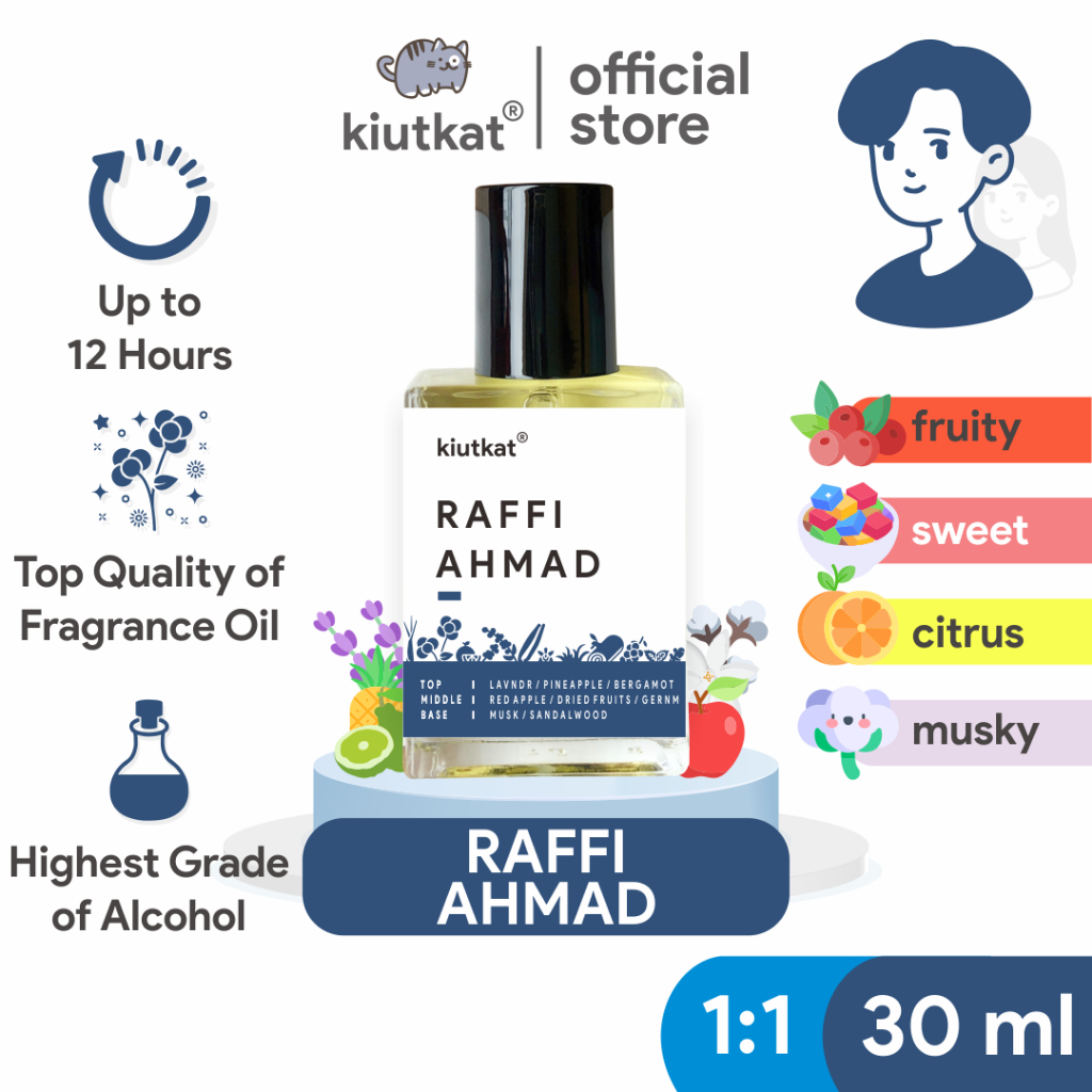 RAFFI AHMAD by KIUTKAT - Parfum Pria Original Isi 30ml | Searah RAFFI