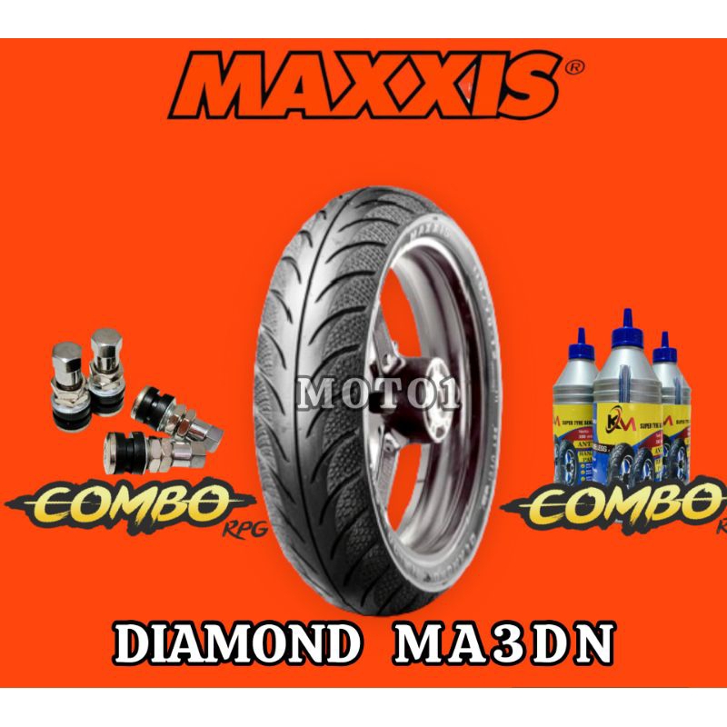 (Ready selalu) Ban Maxxis Diamond MA-3DN Tubeless (70/90-14 , 80/90-14, 90/90-14,  80/80-14, 90/80-14, 100/80-14) Produksi 2024 Pilih ukuran