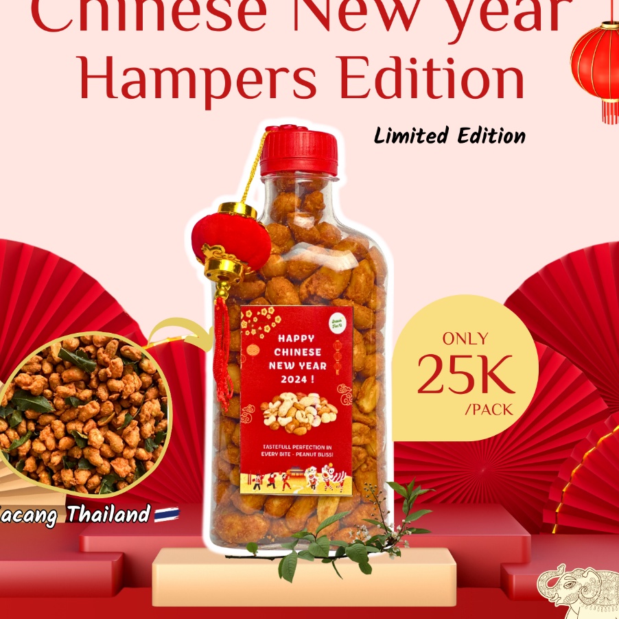 

Ready Stok Hampers Imlek Kacang Thailand Kemasan Botol Lampion Chinese New Year