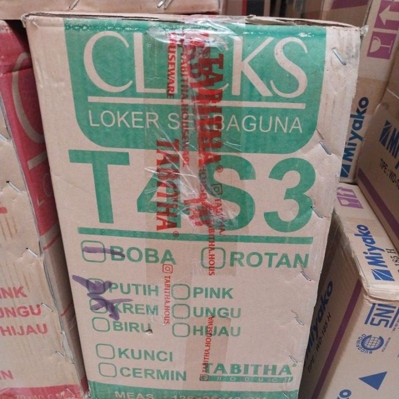 KHUSUS CARGO 0Tabitha Clicks Lemari  Pakaian Plastik Mini Loker Serbaguna Minimalis