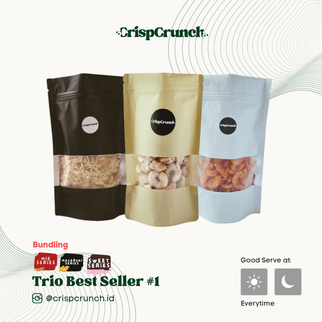 

Trio Best Seller CrispCrunch #1 (Mie, Rambak Pisang, Makaroni)