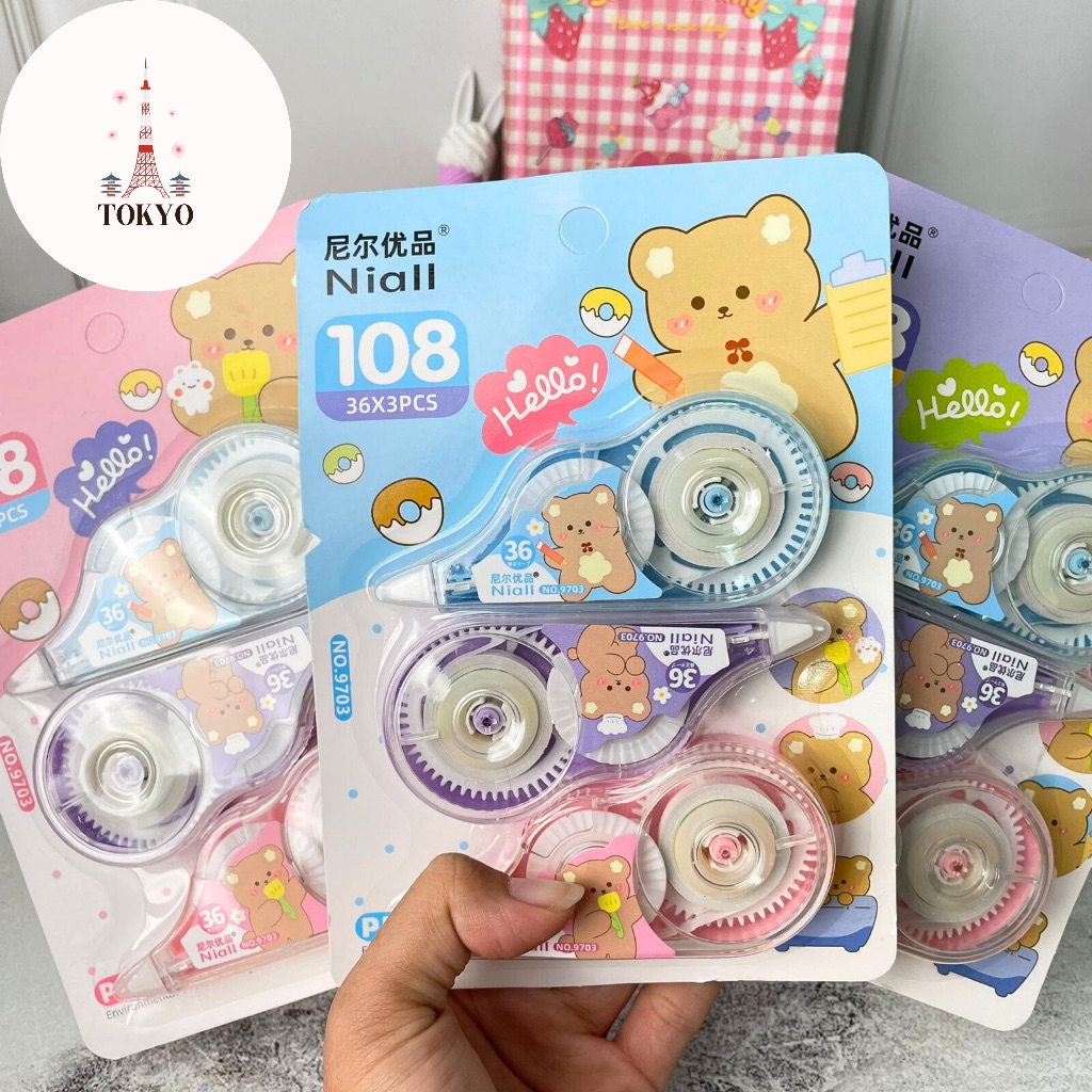 

Tipex Nial 3 in 1 Beruang CT-1048 Correction Tape Stationary