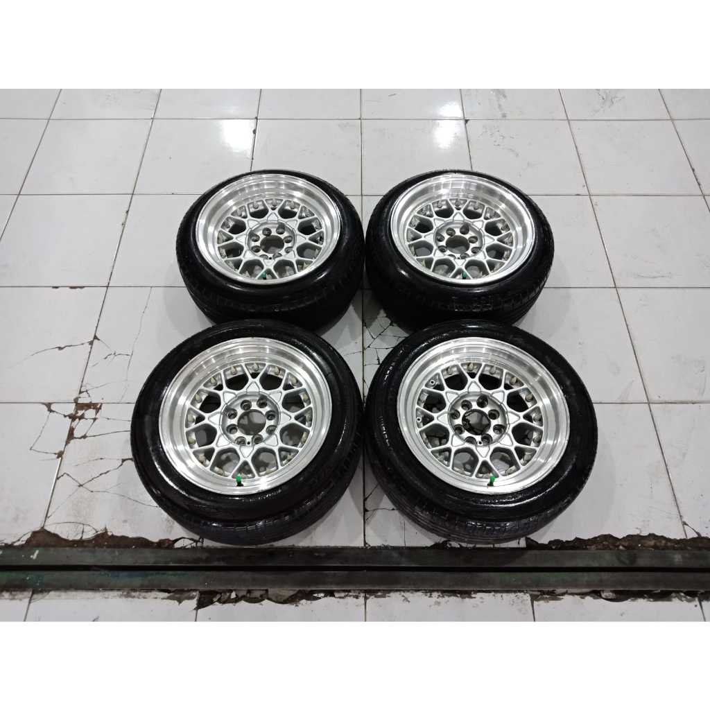 velg bbs r15x7/8 pcd 4x100/114 + ban model celong 1 set 4 pcs