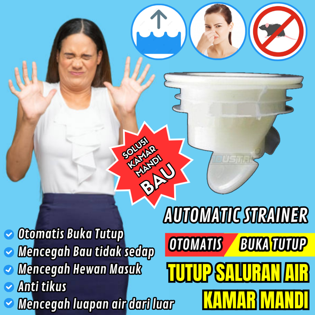 Solusi Binatang Masuk Drainase Saluran Air Kamar mandi Otomatis Buka Tutup